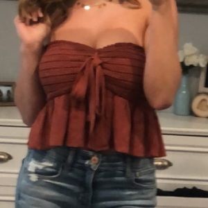 American Eagle Babydoll Tube Top